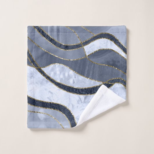 Marble Agate Gold Glam 8 - landscape Bad Handdoek (Wasdoekje)
