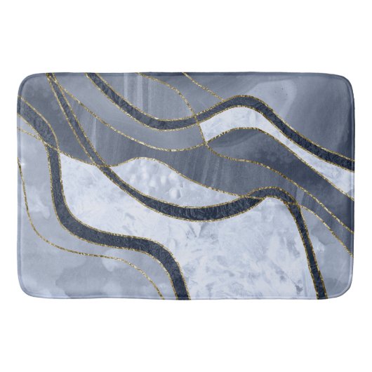 Marble Agate Gold Glam 8 - landscape Badmat (Voorkant)