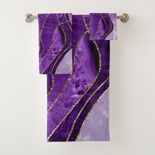 Marble Agate Gold Glam 9 Bad Handdoek (Insitu)