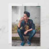 Marble Agate Photo Graduation Party Kaart (Achterkant)