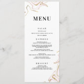 Marble Agate Wedding Menu | Roze en Goud (Voorkant)