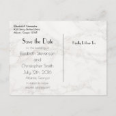 Marble Alabaster Taupe Tan Abstract Save the Date Aankondigingskaart (Achterkant)