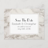 Marble Alabaster Taupe Tan Abstract Save the Date Aankondigingskaart (Voorkant)