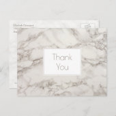 Marble Alabaster Taupe Tan Achtergrond Dank u Briefkaart (Voorkant / Achterkant)