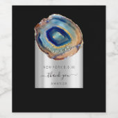 Marble Amethyst Stone Bedankt voor het huwelijk Wijn Etiket (Enkel label)