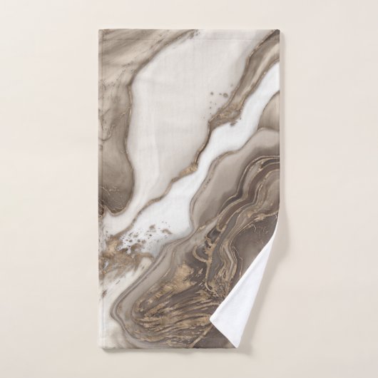 Marble and Gold abstract Bad Handdoek (Handdoek)