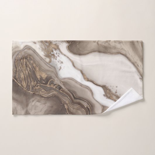 Marble and Gold abstract Bad Handdoek (Handdoek)