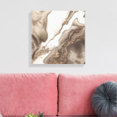 Marble and Gold abstract Canvas Afdruk (Insitu (Woonkamer))