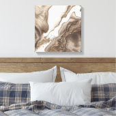 Marble and Gold abstract Canvas Afdruk (Insitu (Slaapkamer))