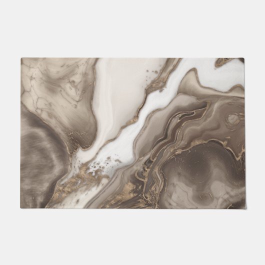 Marble and Gold abstract Deurmat (Voorkant)
