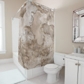 Marble and Gold abstract Douchegordijn (In situ)