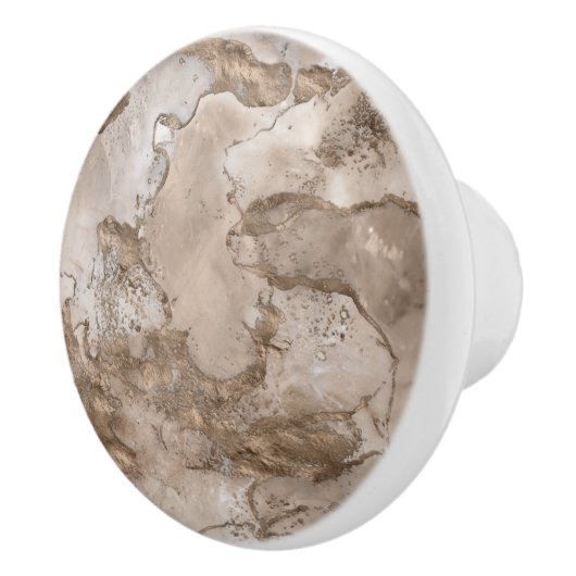 Marble and Gold abstract Keramische Knop (Rechts)