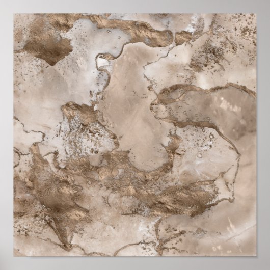 Marble and Gold abstract Poster (Voorkant)