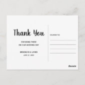 Marble and Gold Effect Weddenschap Hartelijk dank, Briefkaart (Achterkant)