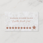 Marble and Roos Gold Loyalty Business Punch Kaart (Voorkant)