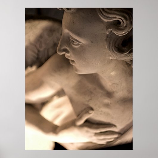Marble Angel Sculpture Art Print (Voorkant)