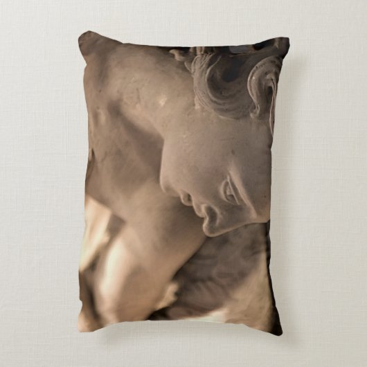 Marble Angel Sculpture Art Print Accent Kussen (Achterkant (Verticaal))