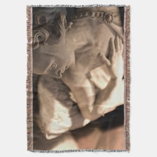Marble Angel Sculpture Art Print Deken (Voorkant Verticaal)