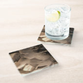 Marble Angel Sculpture Art Print Glazen Onderzetter (Schuin)