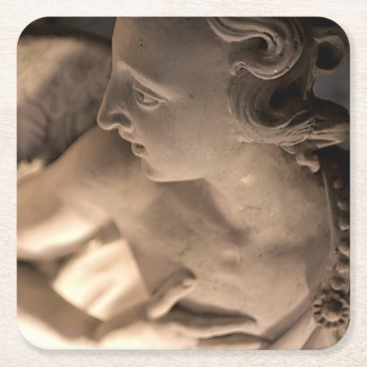 Marble Angel Sculpture Art Print Kartonnen Onderzetters (Voorkant)