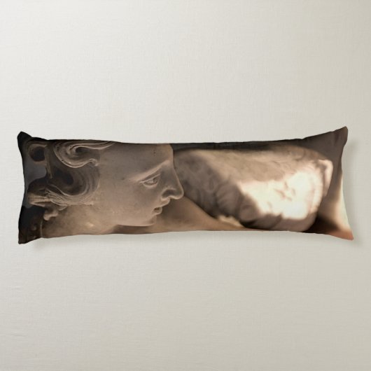 Marble Angel Sculpture Art Print Lichaamskussen (Achterkant)