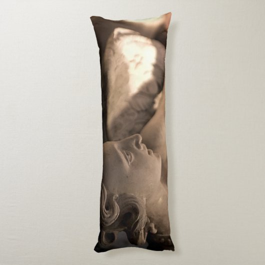 Marble Angel Sculpture Art Print Lichaamskussen (Achterkant (Verticaal))