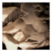 Marble Angel Sculpture Art Print Perfect Poster (Voorkant)