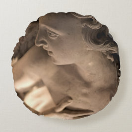 Marble Angel Sculpture Art Print Rond Kussen