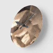 Marble Angel Sculpture Art Print Ronde Klok (Hoek)