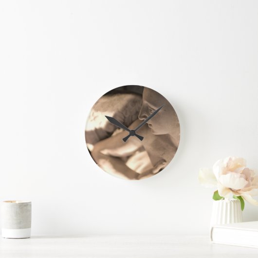 Marble Angel Sculpture Art Print Ronde Klok (Huis)