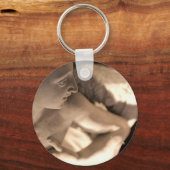 Marble Angel Sculpture Art Print Sleutelhanger (Achterkant)