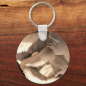 Marble Angel Sculpture Art Print Sleutelhanger (Voorkant)