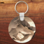 Marble Angel Sculpture Art Print Sleutelhanger (Achterkant)