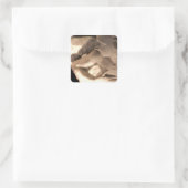 Marble Angel Sculpture Art Print Vierkante Sticker (Tas)