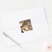 Marble Angel Sculpture Art Print Vierkante Sticker (Envelop)