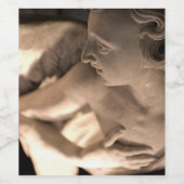 Marble Angel Sculpture Art Print Wijn Etiket (Enkel label)