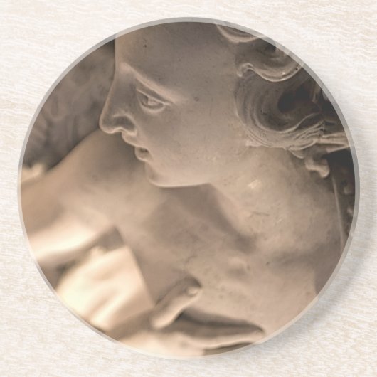 Marble Angel Sculpture Art Print Zandsteen Onderzetter (Voorkant)