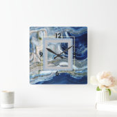 Marble Art Deco Vierkante Klok (Huis)