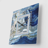 Marble Art Deco Vierkante Klok (Hoek)