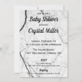 Marble Baby shower Invitation Kaart (Voorkant)