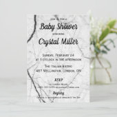 Marble Baby shower Invitation Kaart (Staand voorkant)