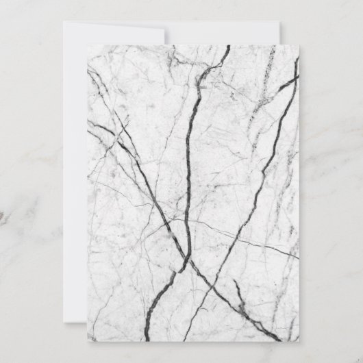 Marble Baby shower Invitation Kaart (Achterkant)