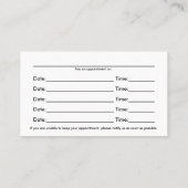 Marble Background Chiropractic Appointards Afsprakenkaartje (Achterkant)