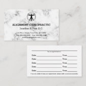 Marble Background Chiropractic Appointards Afsprakenkaartje (Voorkant / Achterkant)