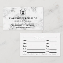 Marble Background Chiropractic Appointards Afsprakenkaartje