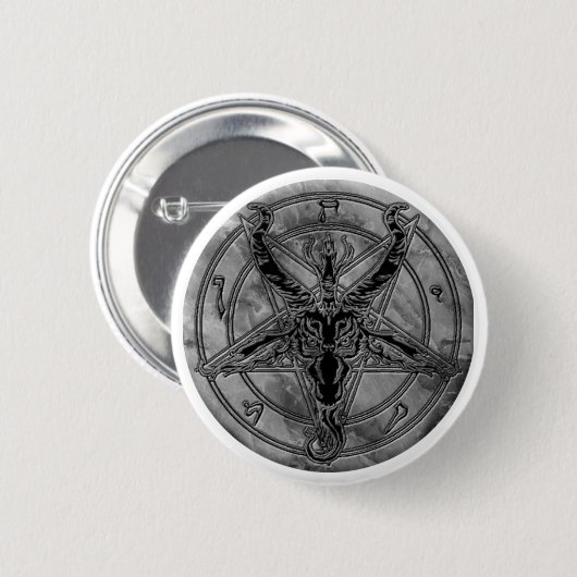 Marble Baphomet Button (Voorkant /achterkant)