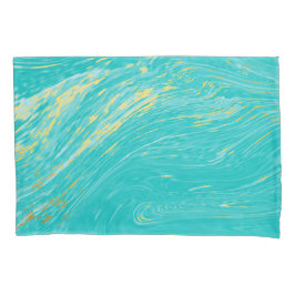 Marble Beauful Gold Elegant Blue-design Kussensloop