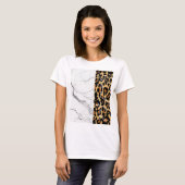 Marble Beauful Leopard Print T-Shirt (Voorkant volledig)