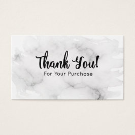 Marble bedankt voor je aankoop visitekaartje