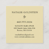 Marble Black en Gold Scissors Haarstylist Vierkante Visitekaartje (Achterkant)